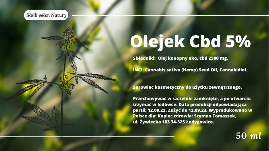 Olejek cbd 5 % 50 ml